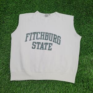 Vintage Fitchburg-State Sweatshirt Womens XL 24x23 Boxy Arch